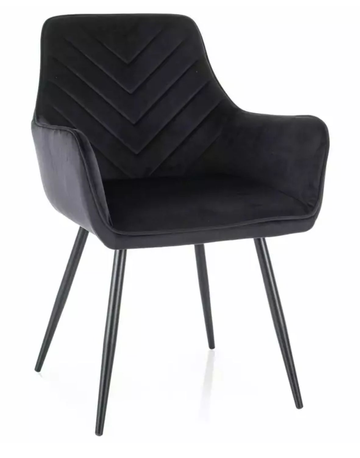 Krzesło Fig Velvet czarne