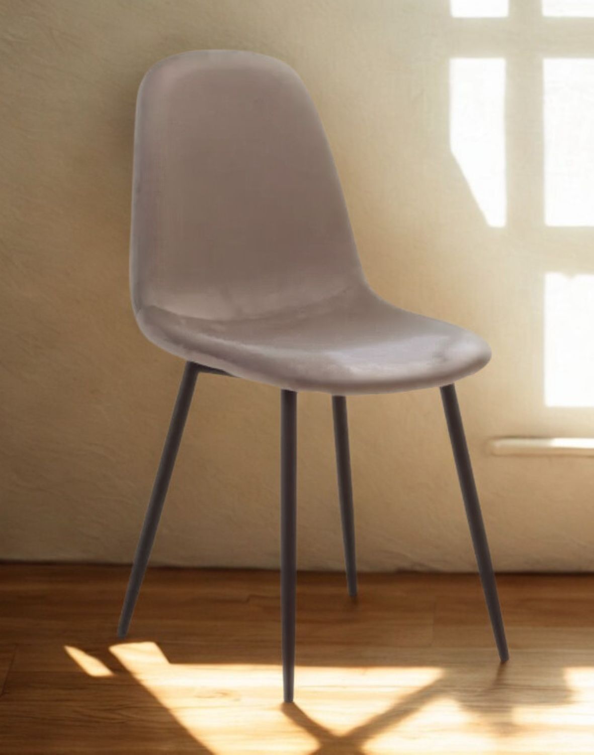 krzeslo fox velvet szare