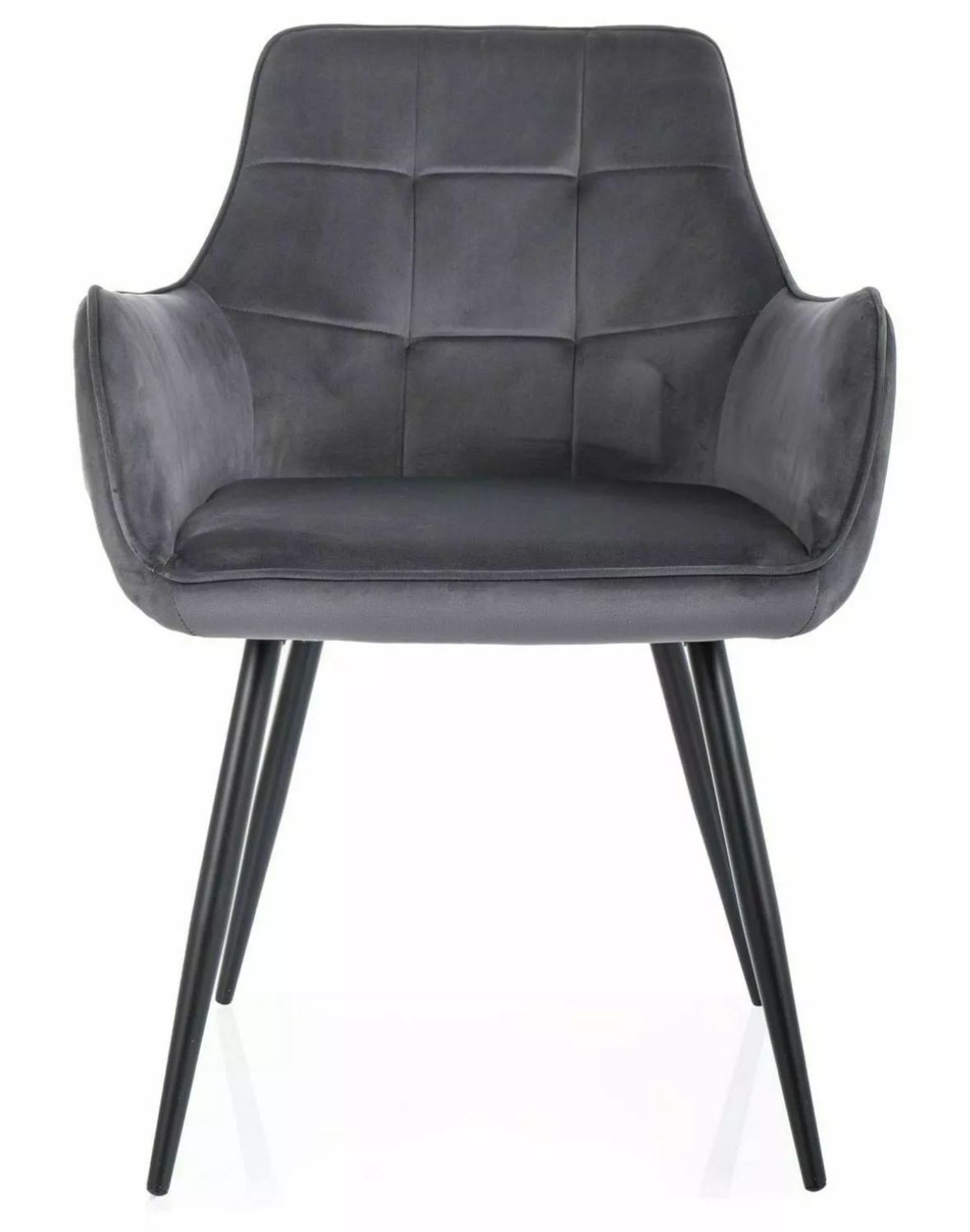 krzeslo lemon velvet szare