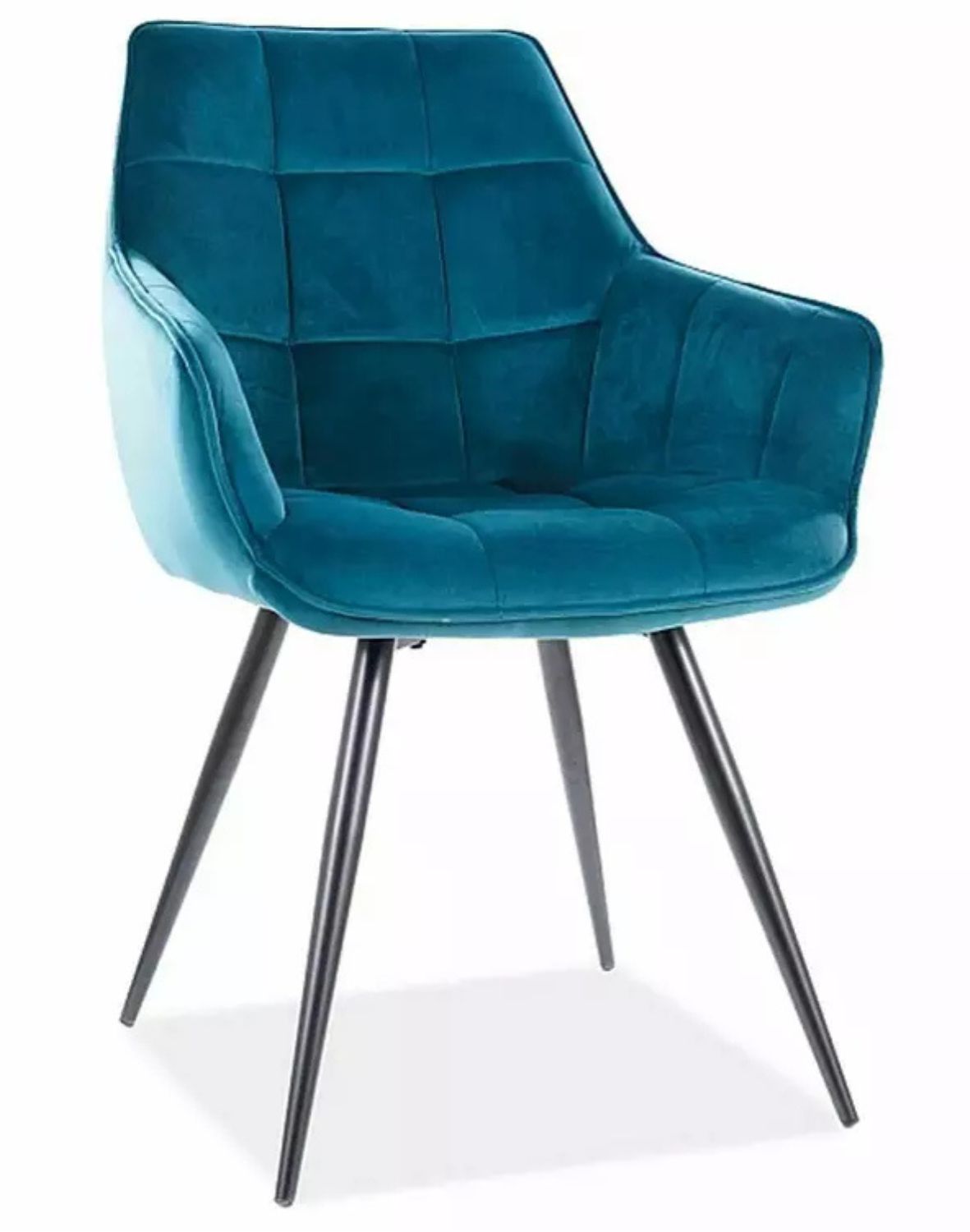 krzeslo lilia velvet turkusowe