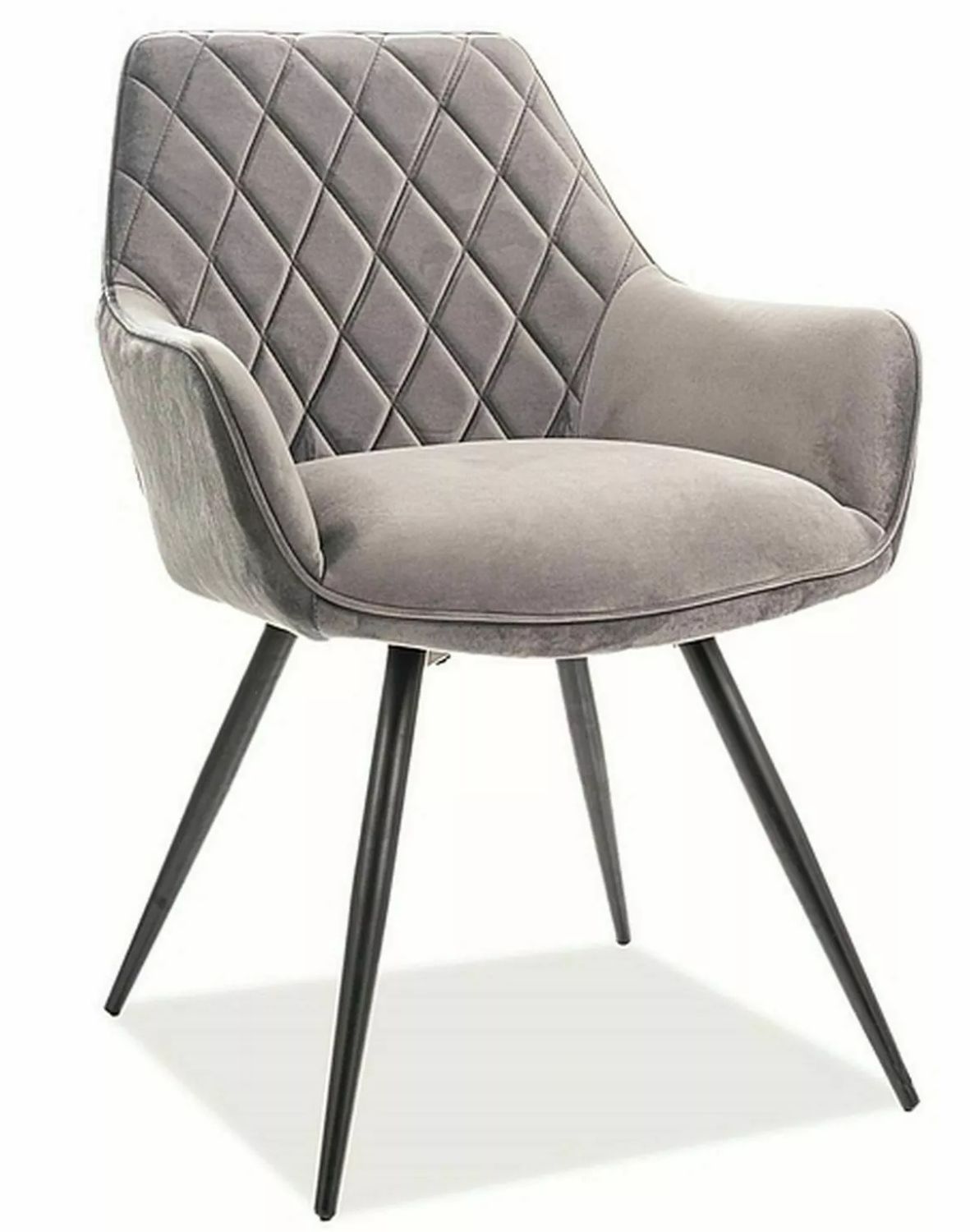 krzeslo linea velvet szary
