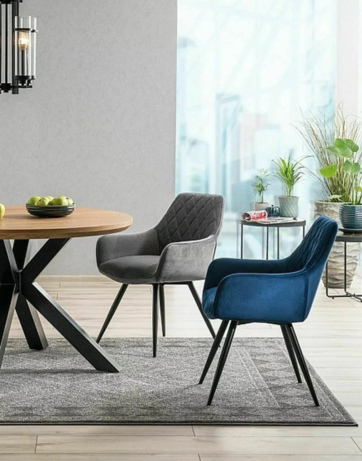 krzeslo linea velvet szary