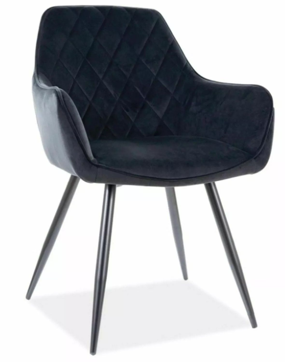 krzeslo linea velvet czarny