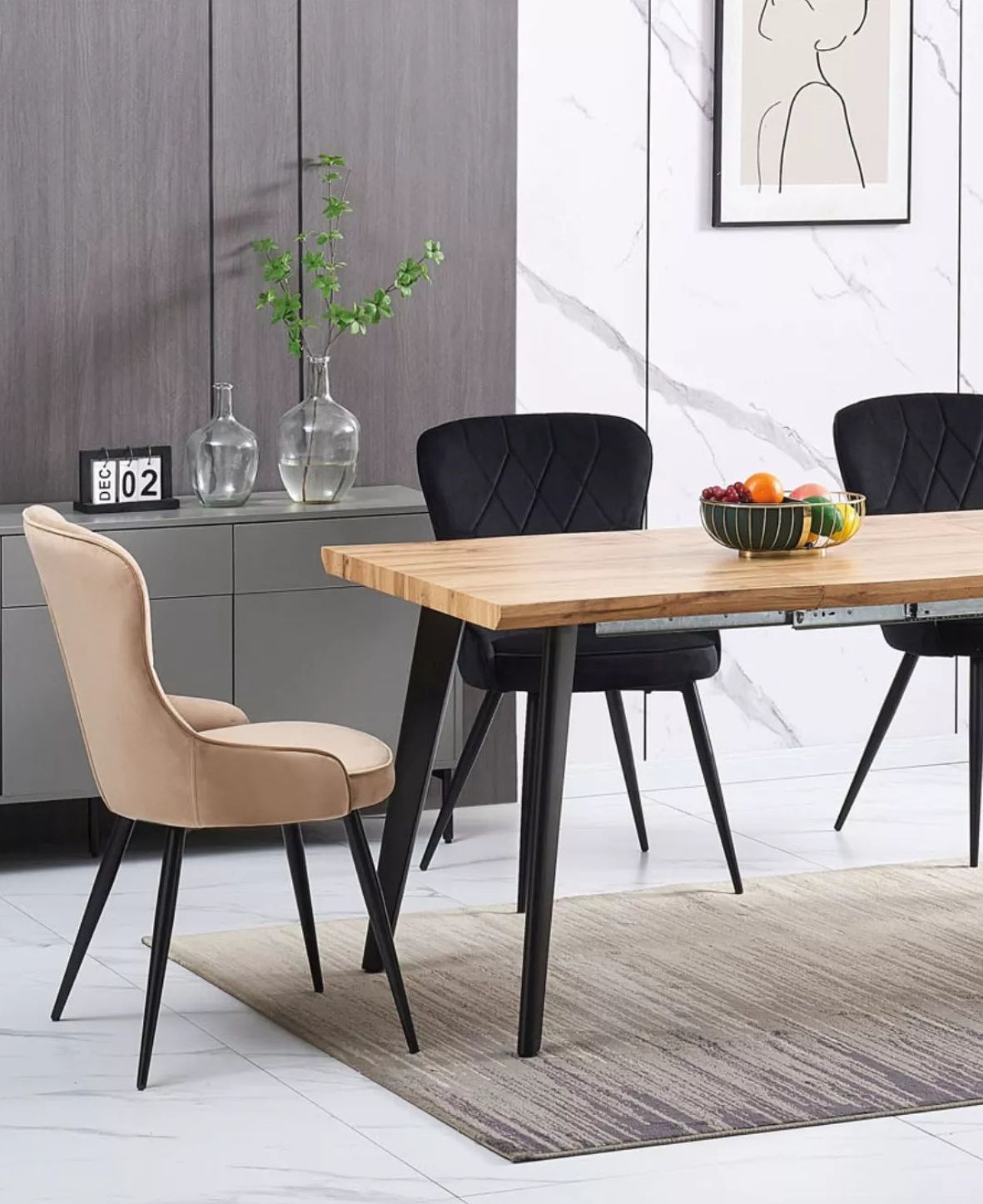 krzeslo lotus velvet bez