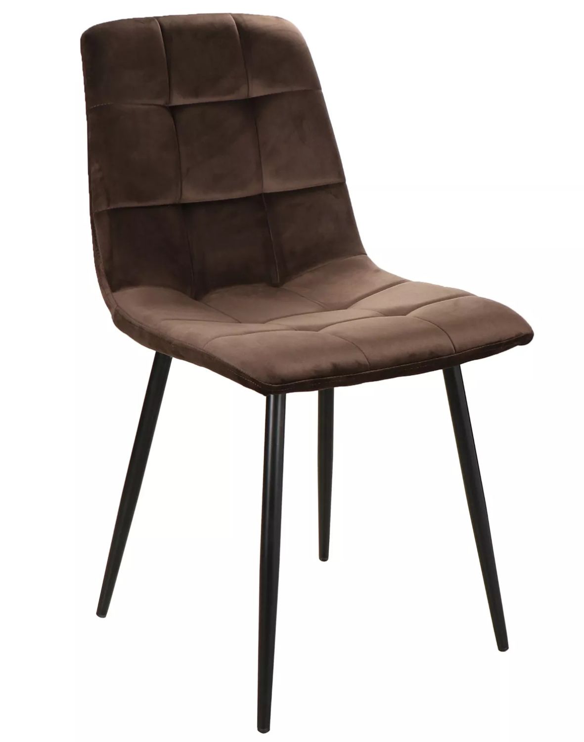 krzeslo mila velvet brazowe