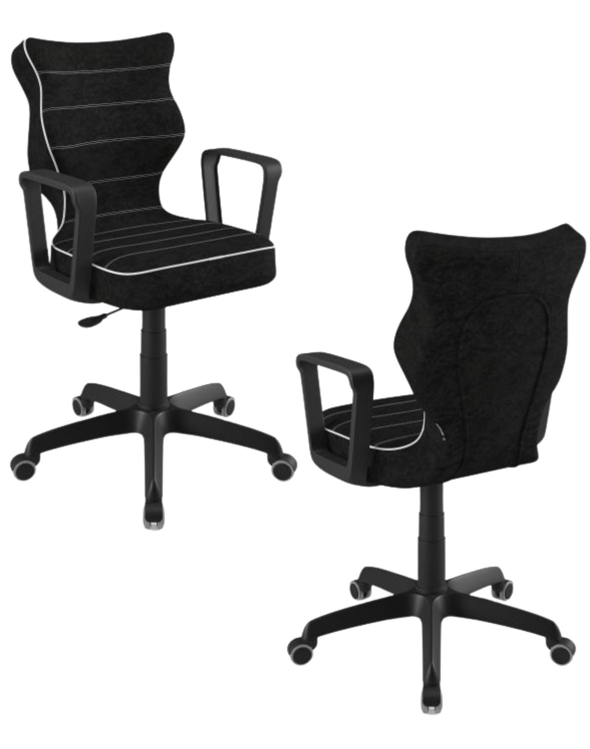 Krzesło młodzieżowe Entelo Norm, Czarna Podstawa, Rozmiar 6 (wzrost 159 - 188 cm)