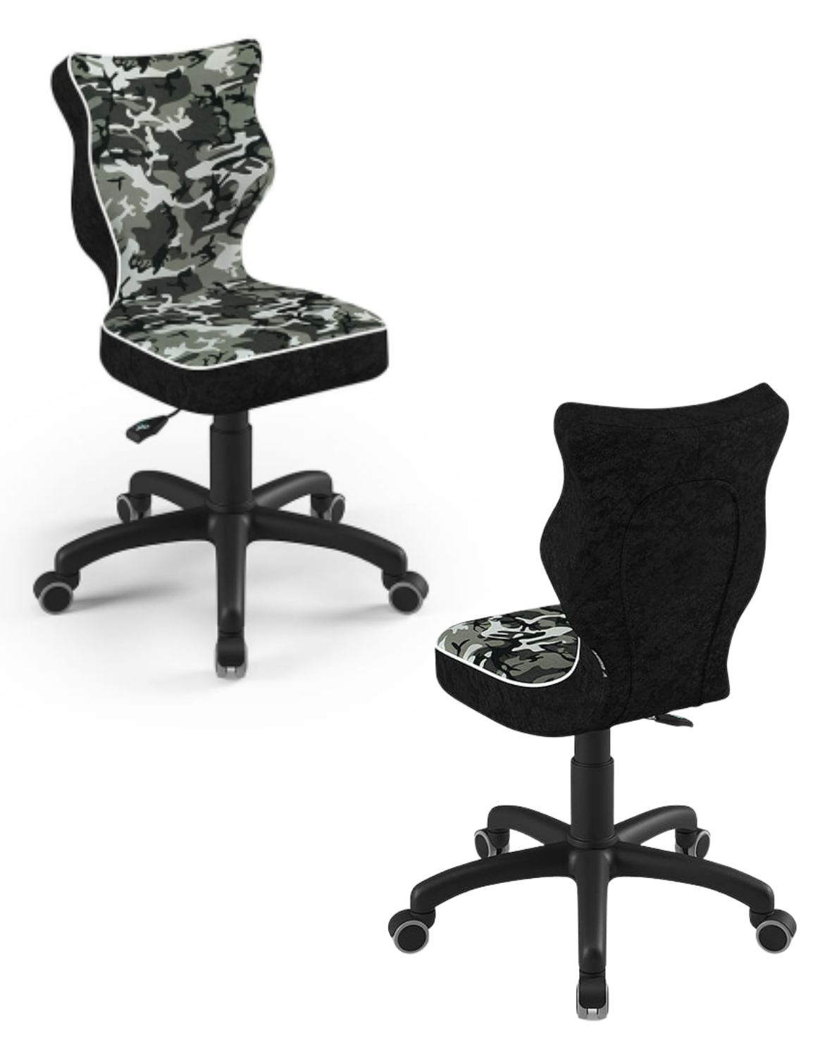 Krzesło dziecięce obrotowe Petit 133-159 cm, tkanina Storia, Czarna Podstawa