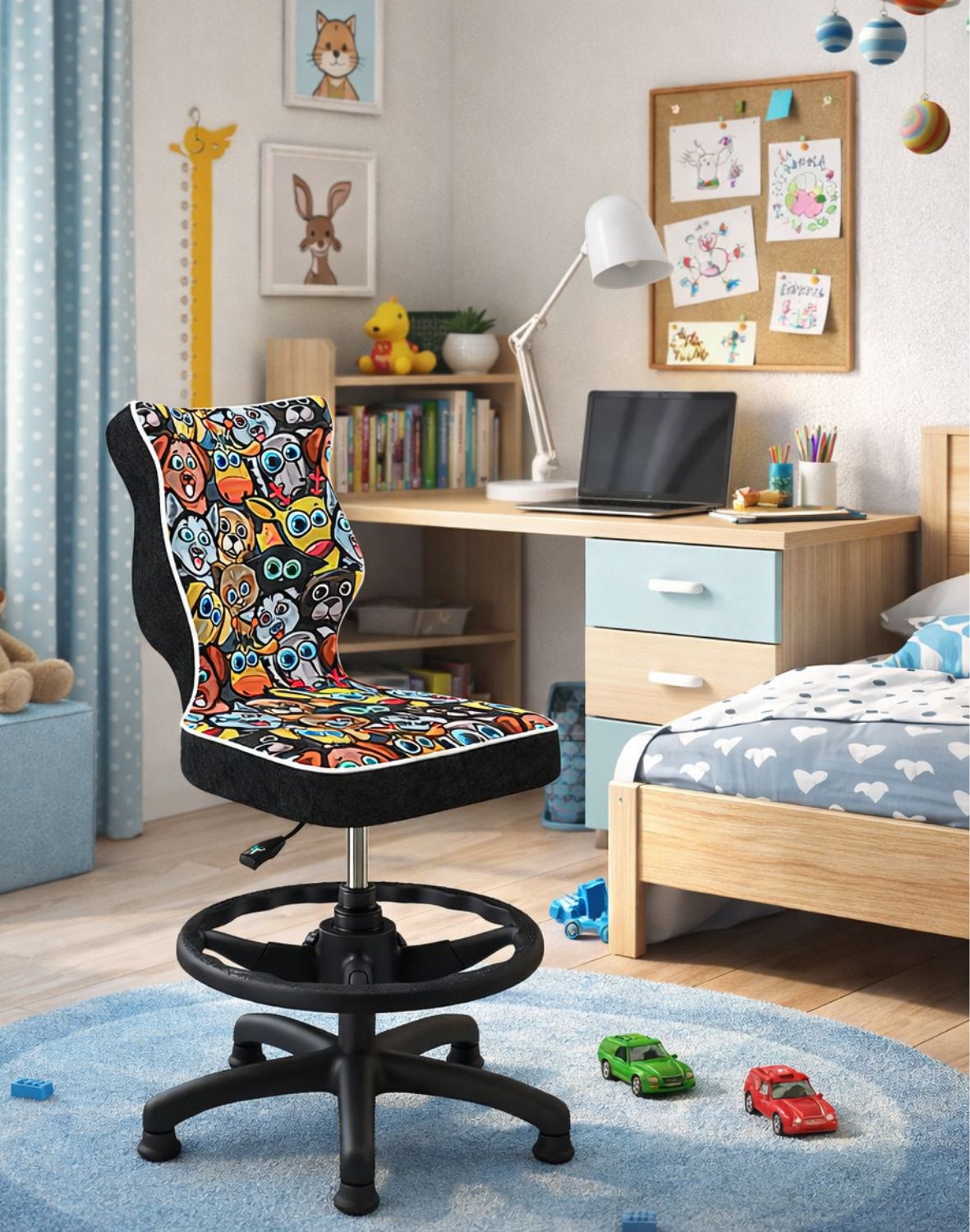 krzeslo dzieciece petit z podnozkiem 119 142 czarna podstawa