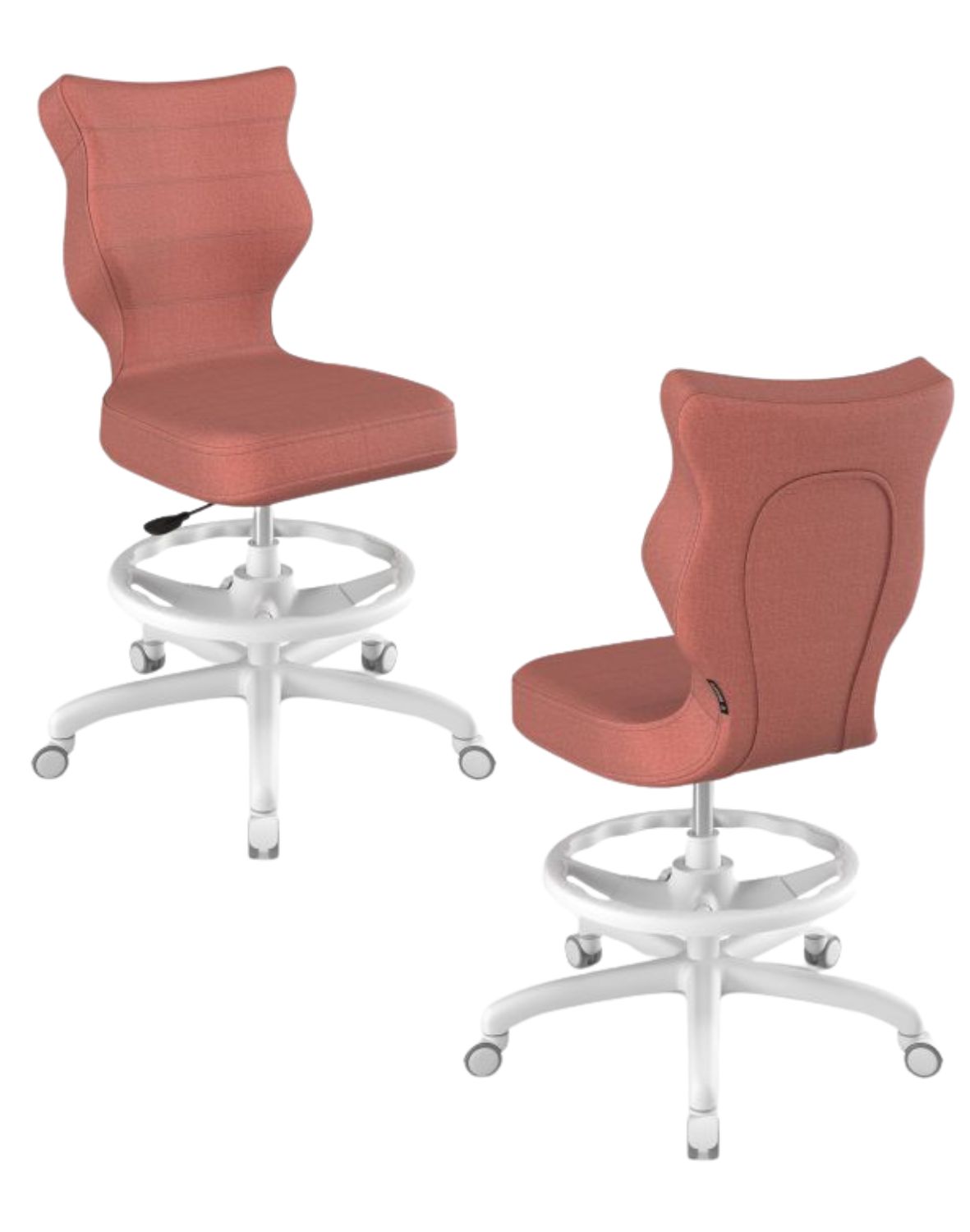 Krzesło dziecięce Entelo Petit z podnóżkiem 159-188 cm Biała Podstawa