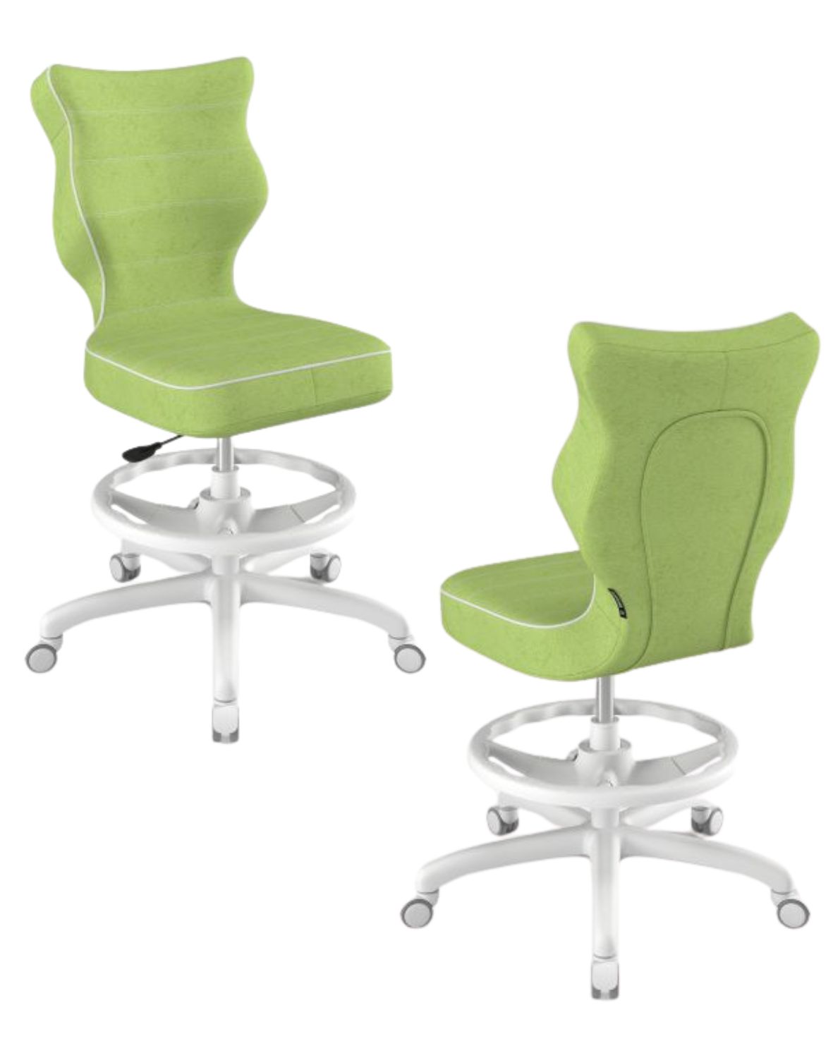 Krzesło dziecięce Entelo Petit z podnóżkiem 159-188 cm Biała Podstawa