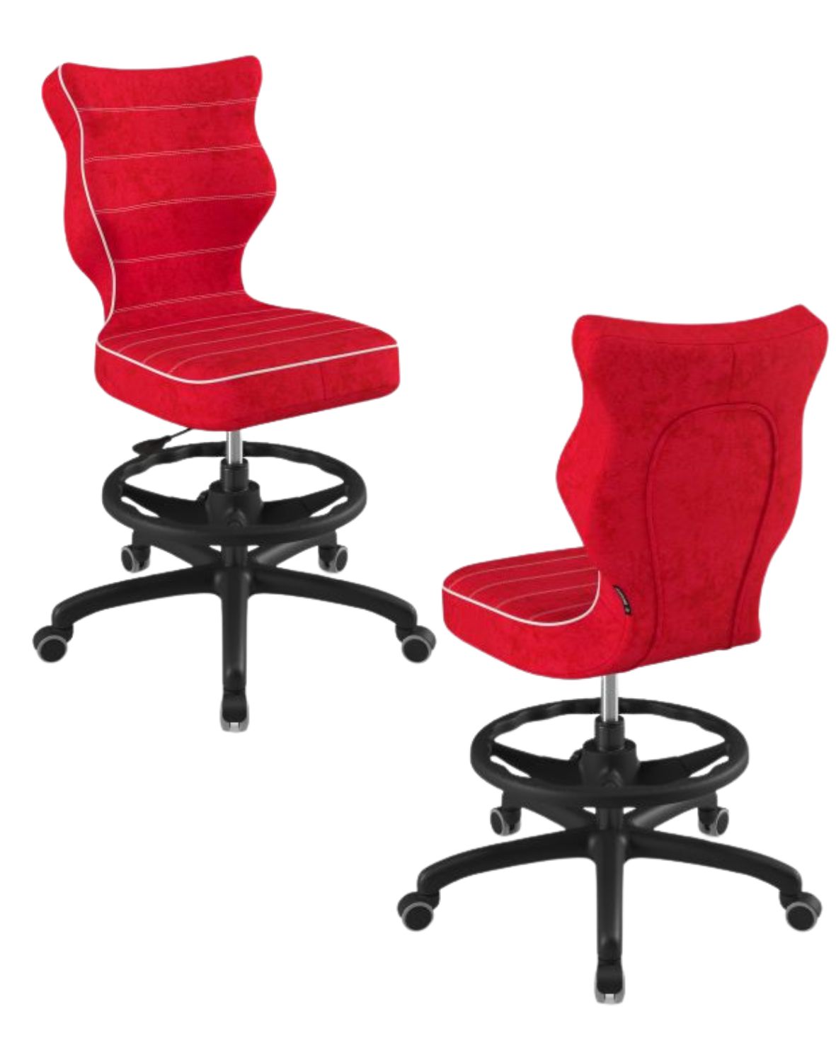 Krzesło dziecięce Entelo Petit z podnóżkiem 159-188 cm Czarna Podstawa