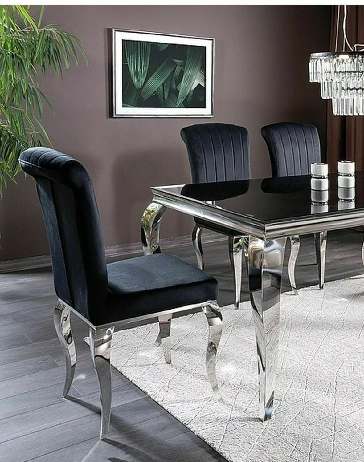 prince velvet czarny chrome