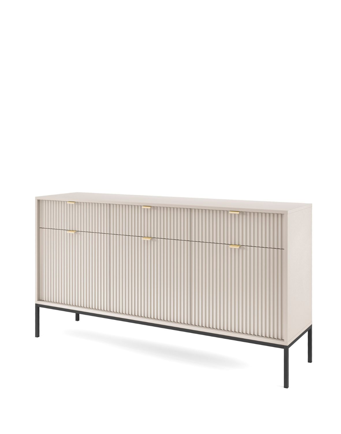 komoda ryflowana nova kaszmir z szufladami (ksz154)