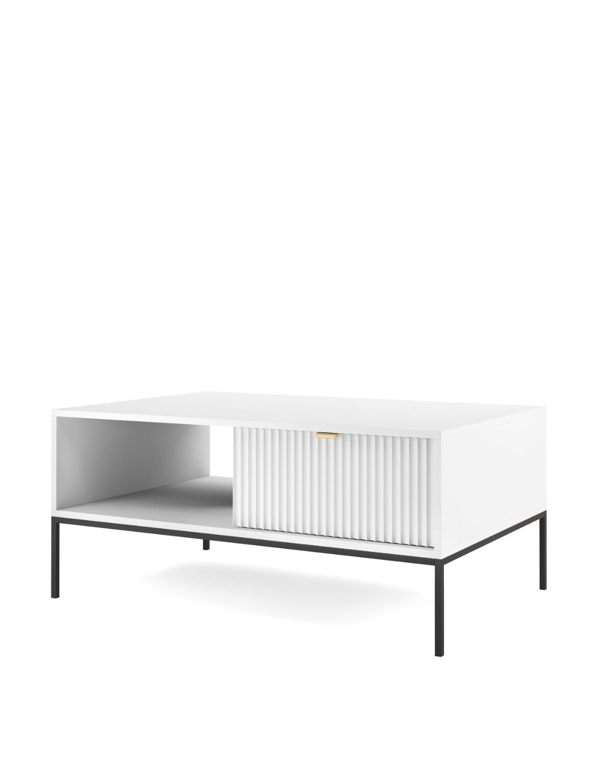 stolik kawowy nova biało/czarny (l104)