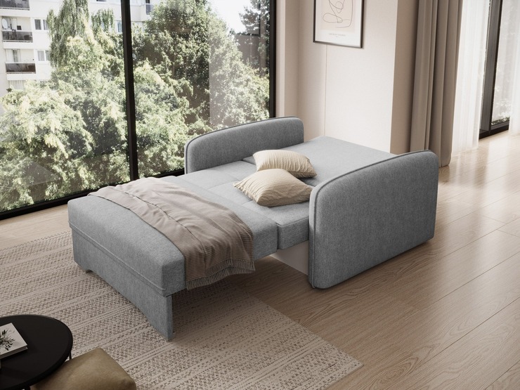 amerykanka jednoosobowa laine I, rozkładana, z pojemnikiem na pościel