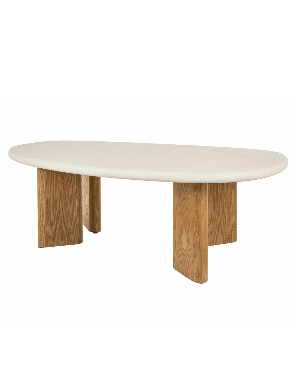 Niska ława Alpen ecru, dąb 130 cm