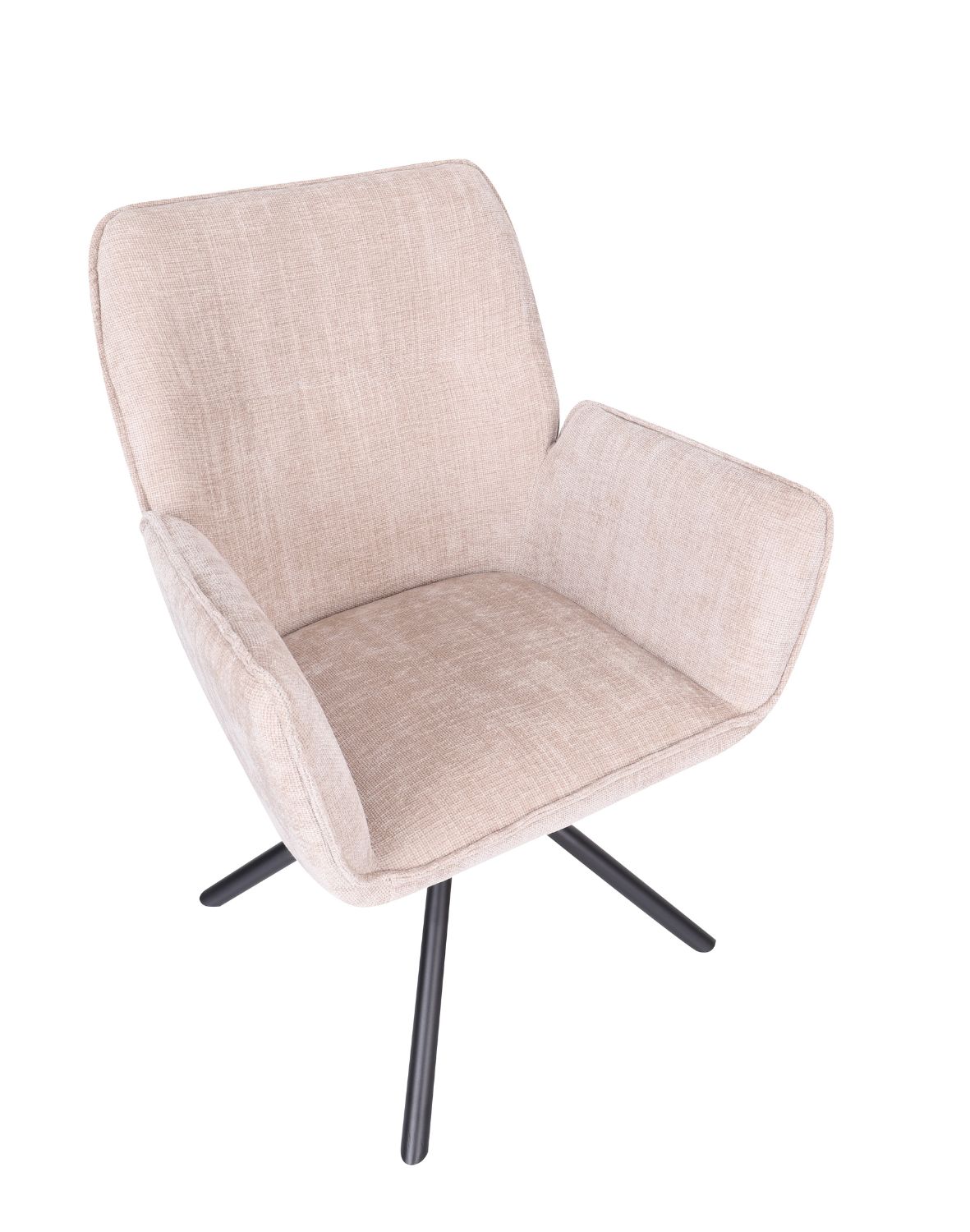 krzesło obrotowe z podłokietnikami lozano, beżowe (s2417)