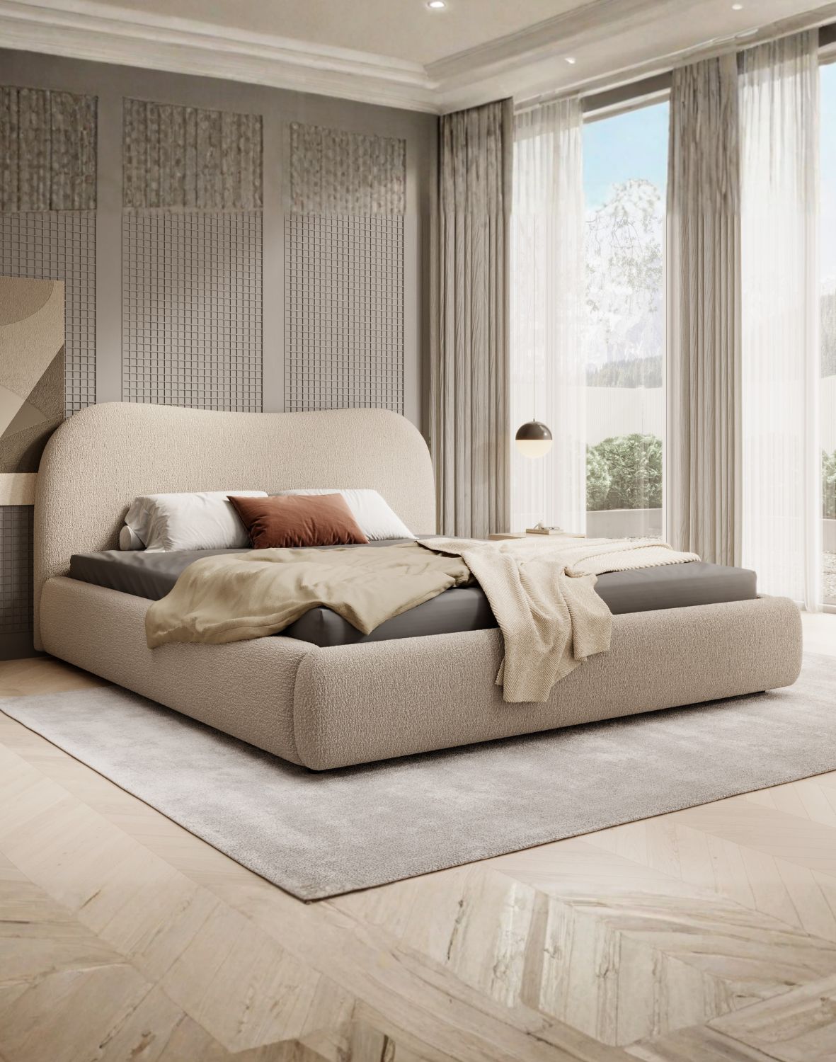 łóżko tapicerowane z pojemnikiem rosario