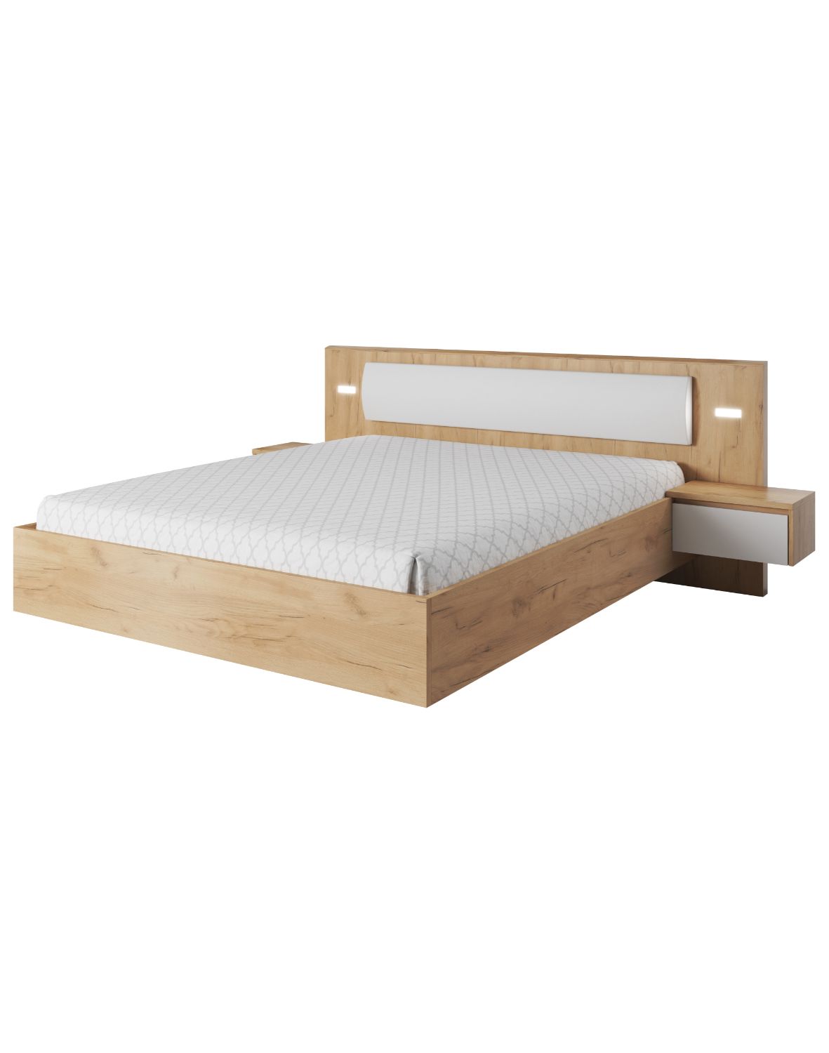 łóżko xelo 160 ze stolikami nocnymi