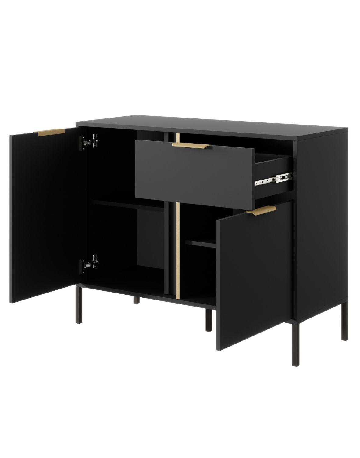 mała komoda czarna lars d