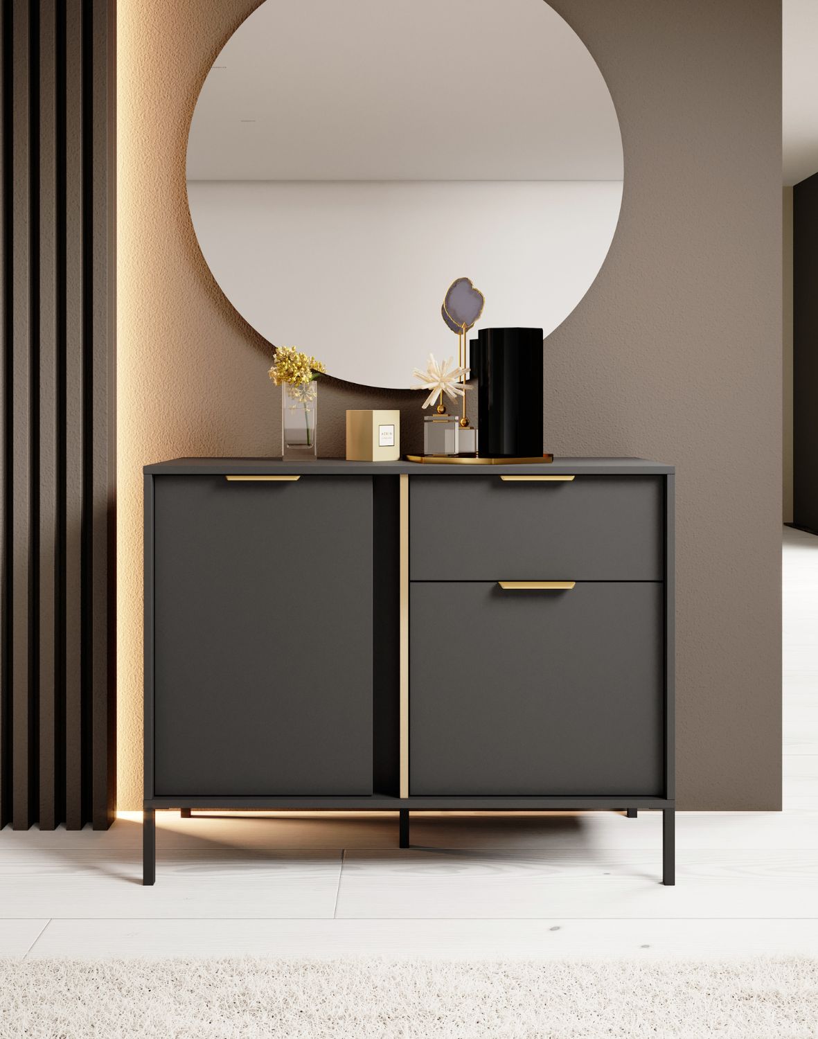 mała komoda czarna lars d