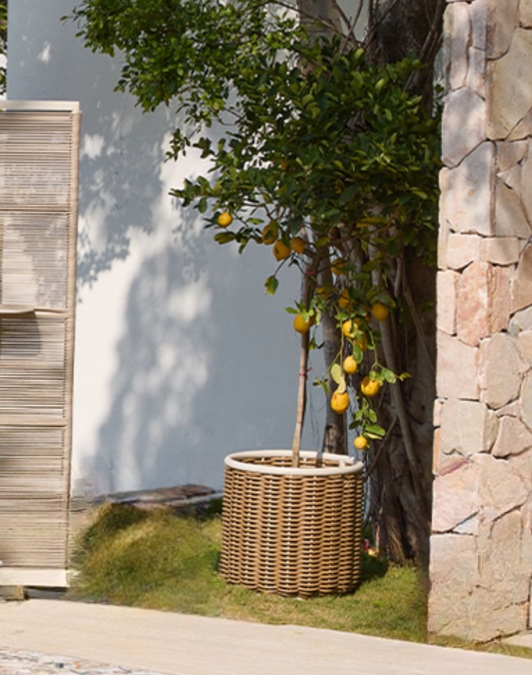 Donica ogrodowa duża z technorattanu Malta