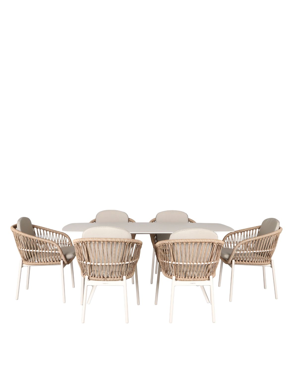 zestaw ogrodowy malta: stół 180 cm i 6 krzeseł z technorattanu