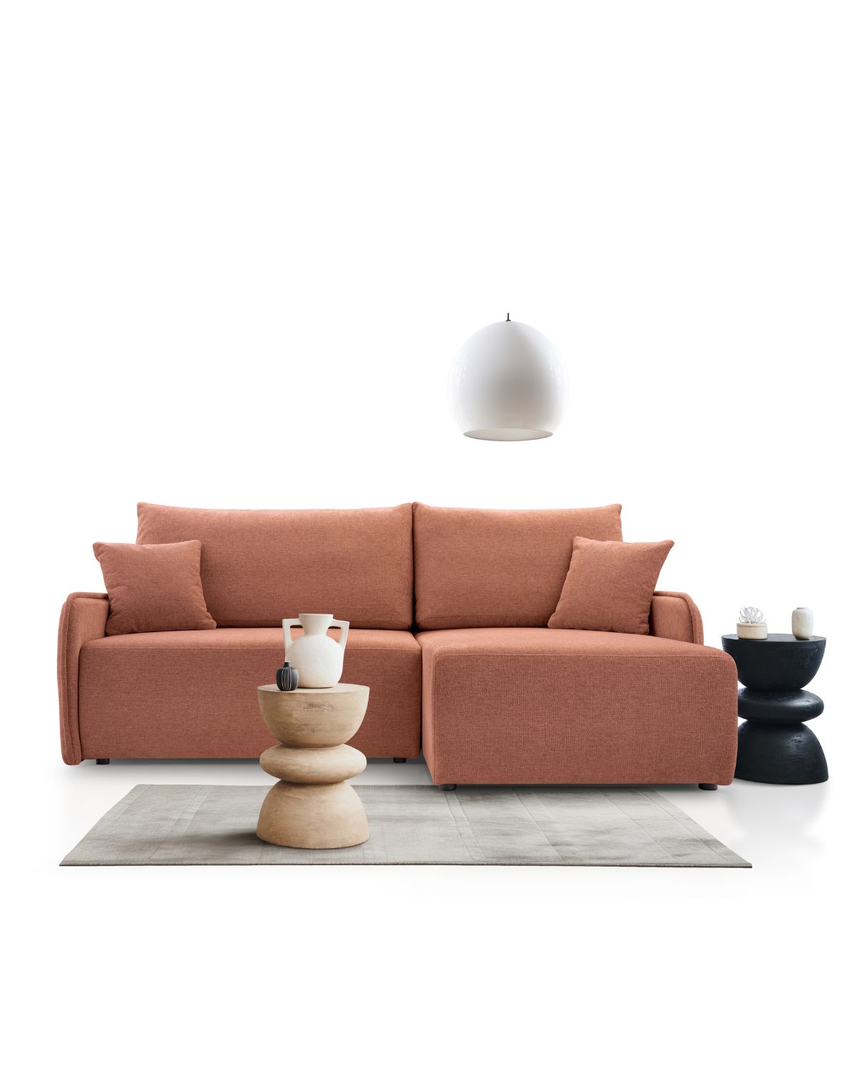 mały narożnik mirabella 200 cm różowy