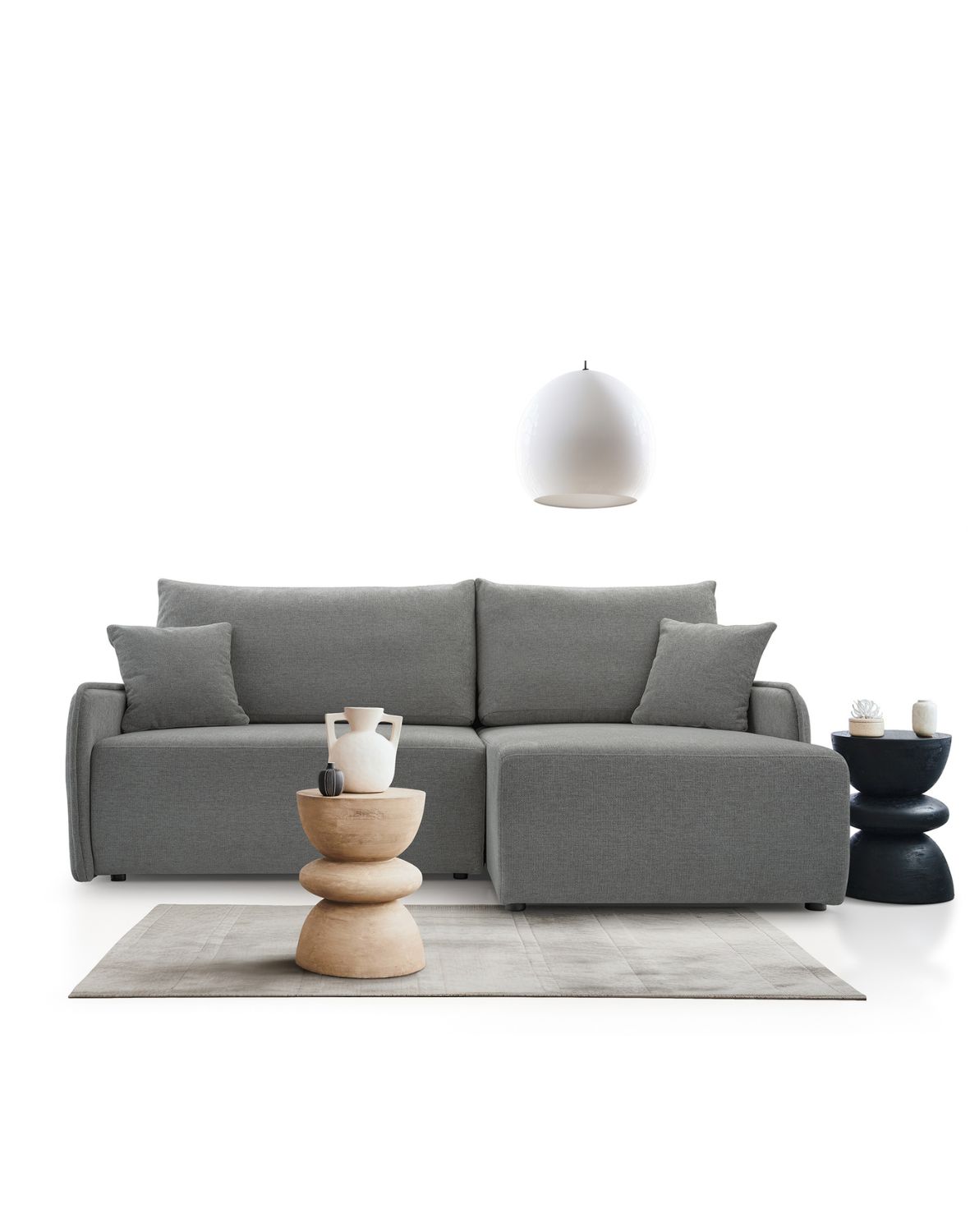 mały narożnik mirabella 200 cm szary