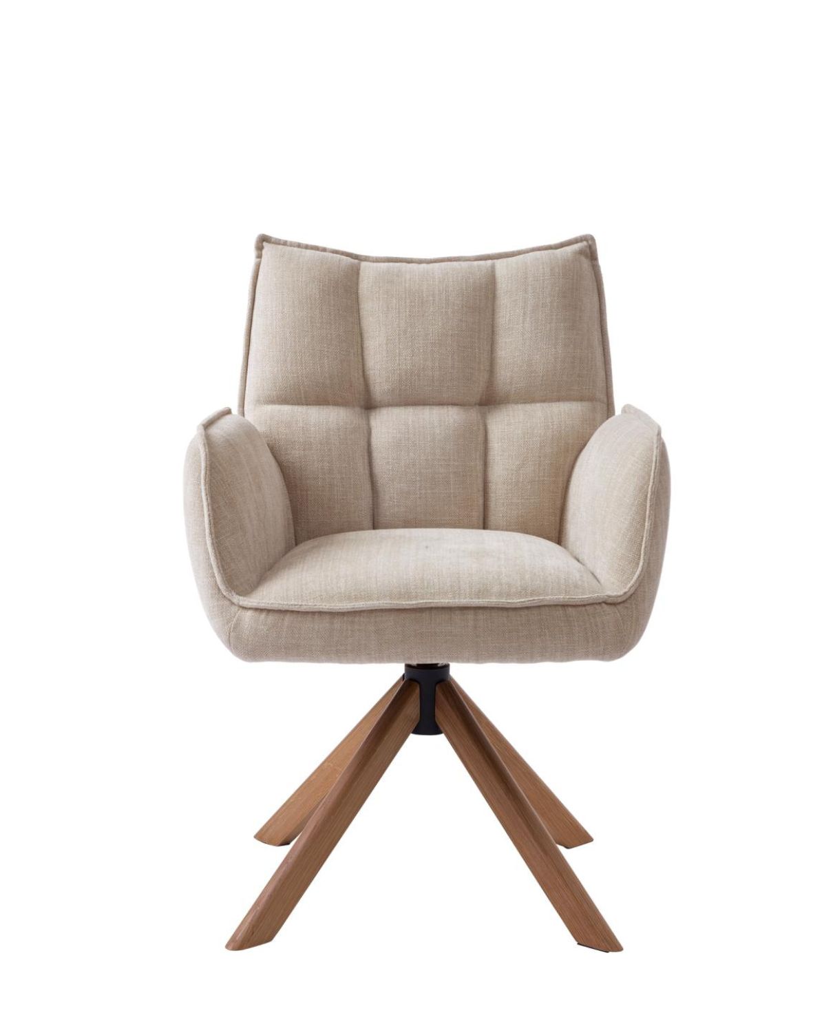 krzesło obrotowe marilla, drewniane nogi, beżowe (53240004)