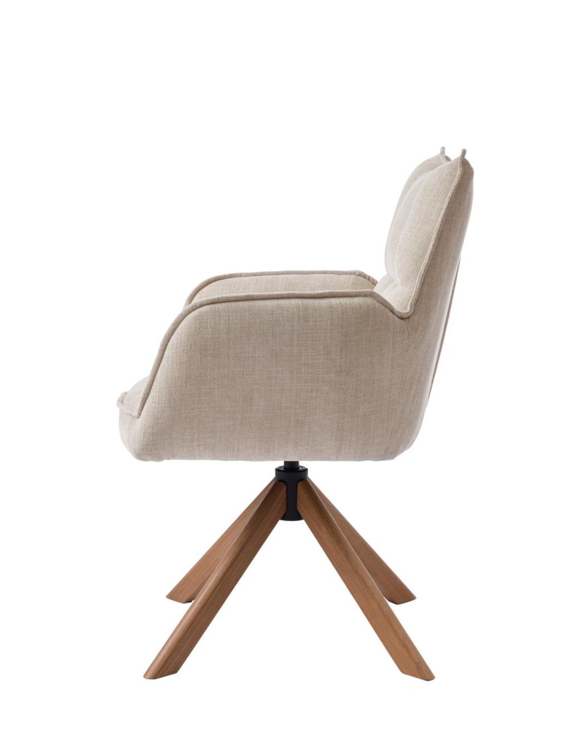 krzesło obrotowe marilla, drewniane nogi, beżowe (53240004)