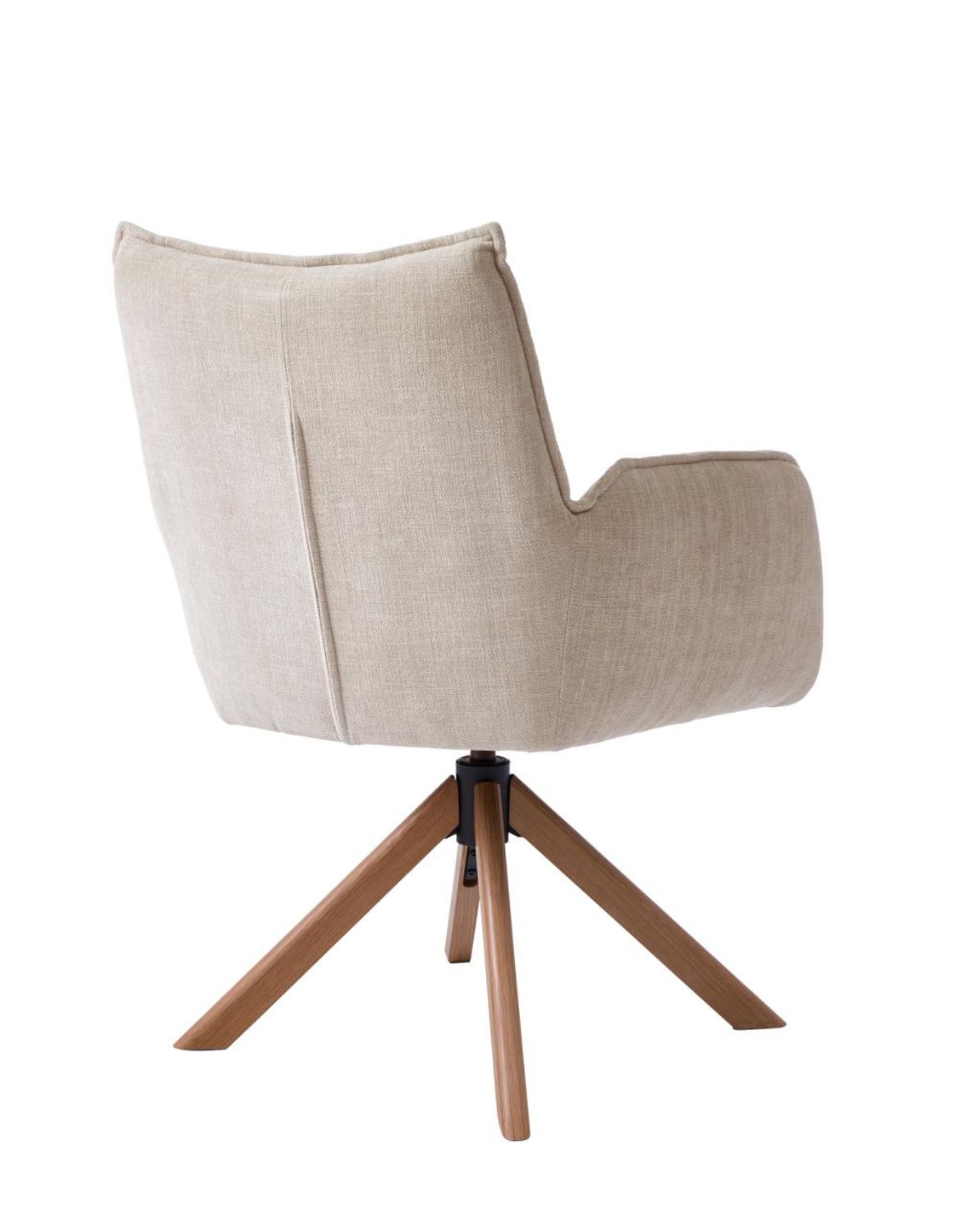 krzesło obrotowe marilla, drewniane nogi, beżowe (53240004)