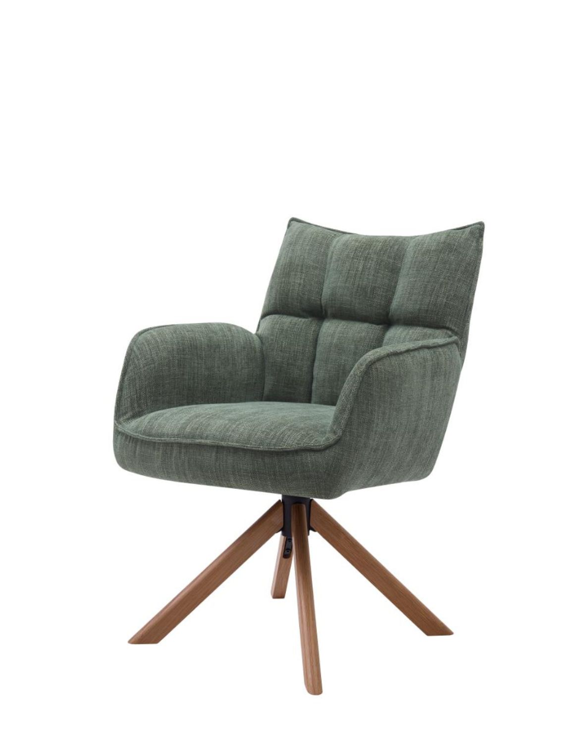 krzesło obrotowe marilla, drewniane nogi, zielone (53240005)