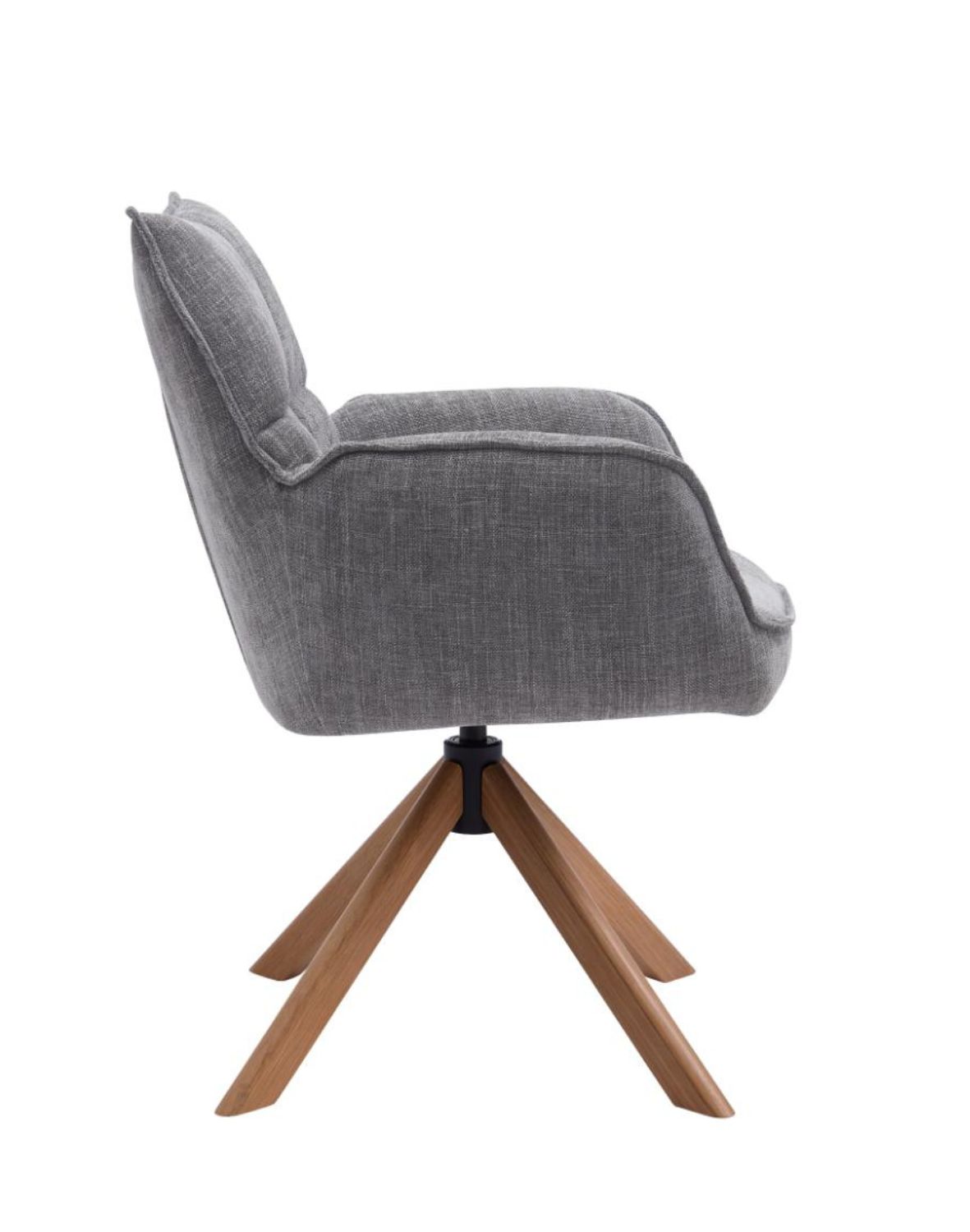 krzesło obrotowe marilla, drewniane nogi, szare (53240003)