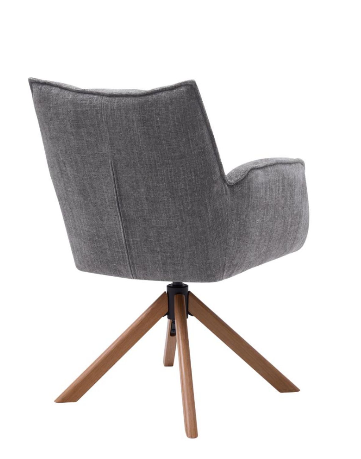 krzesło obrotowe marilla, drewniane nogi, szare (53240003)