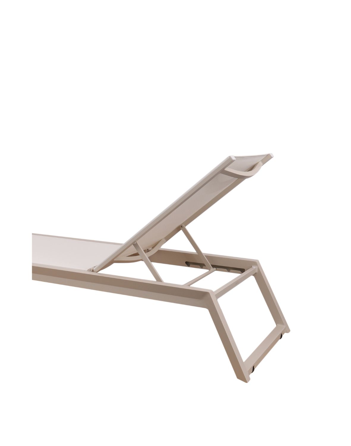leżak ogrodowy mark, rozkładany, aluminium, ivory/beż