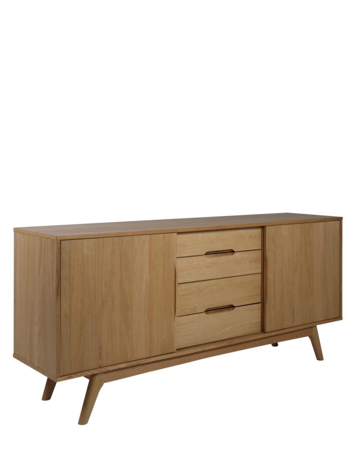 komoda drewniana do salonu marte (54241), dąb, 180 cm