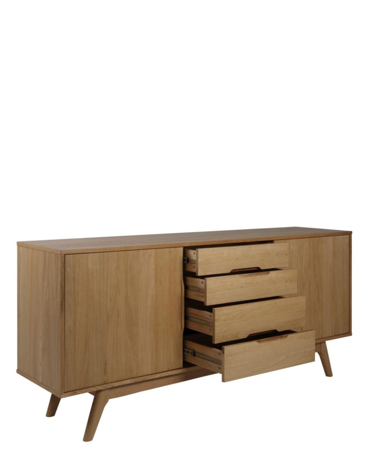 komoda drewniana do salonu marte (54241), dąb, 180 cm