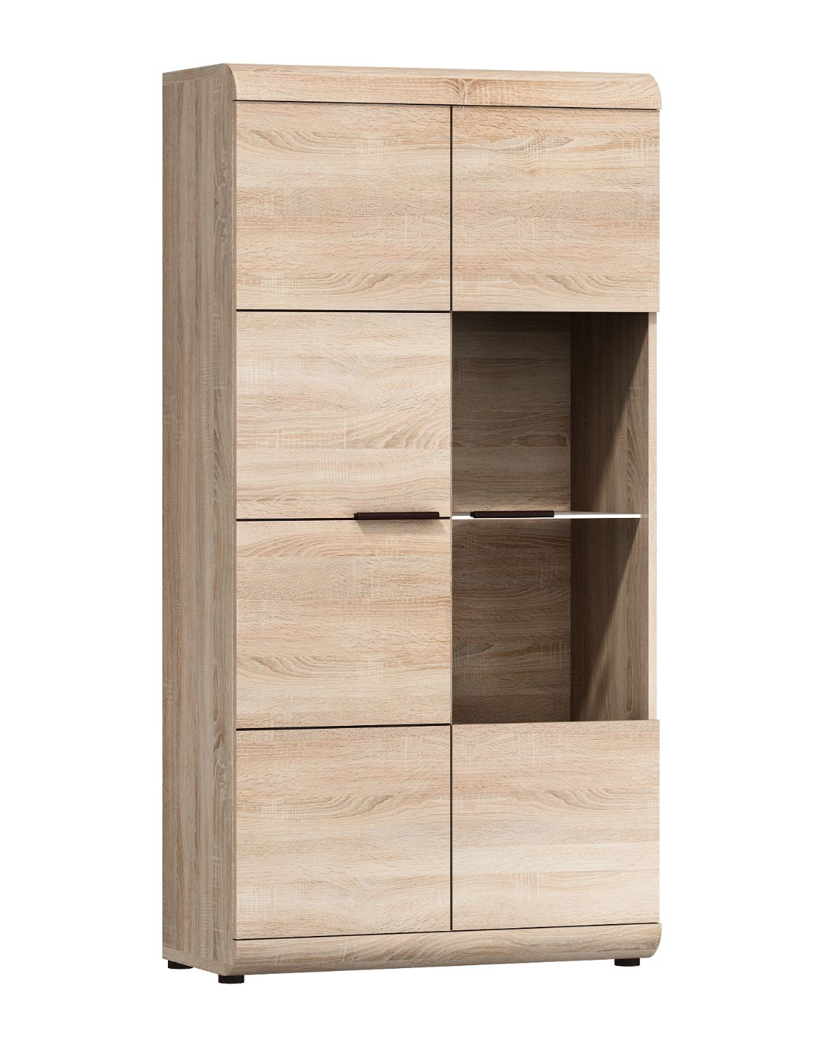 meblościanka dąb sonoma z szafka rtv i witryna link