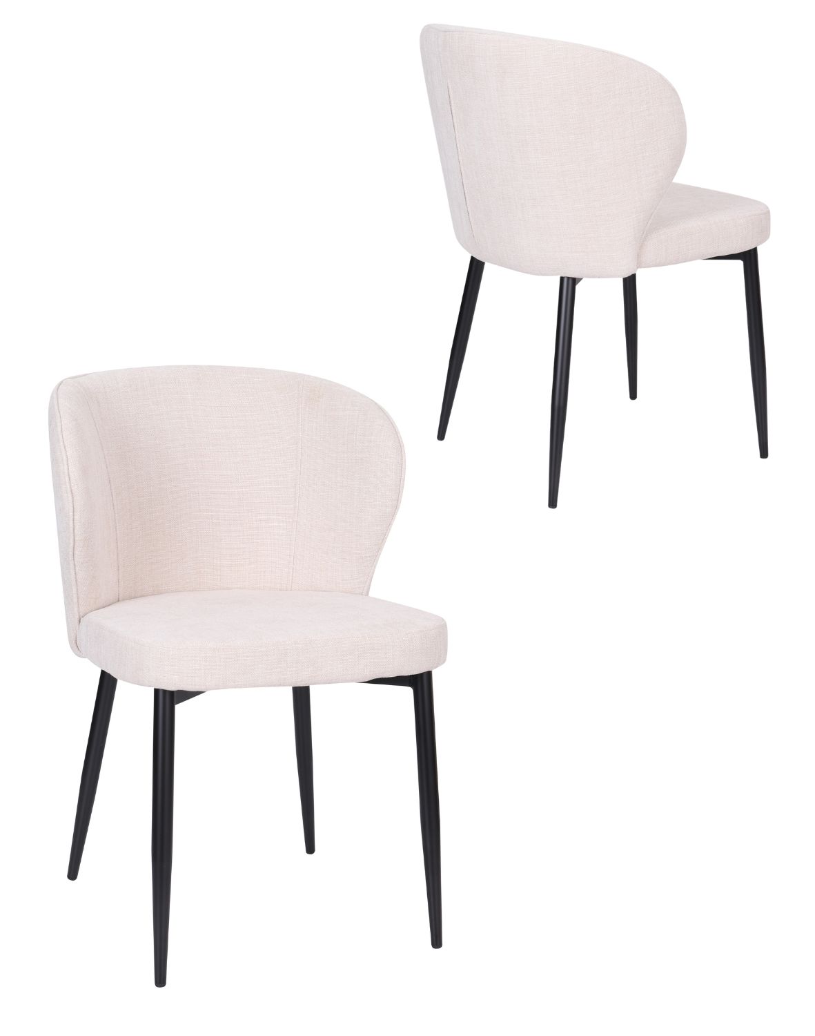 krzesło do jadalni meg black, beżowe