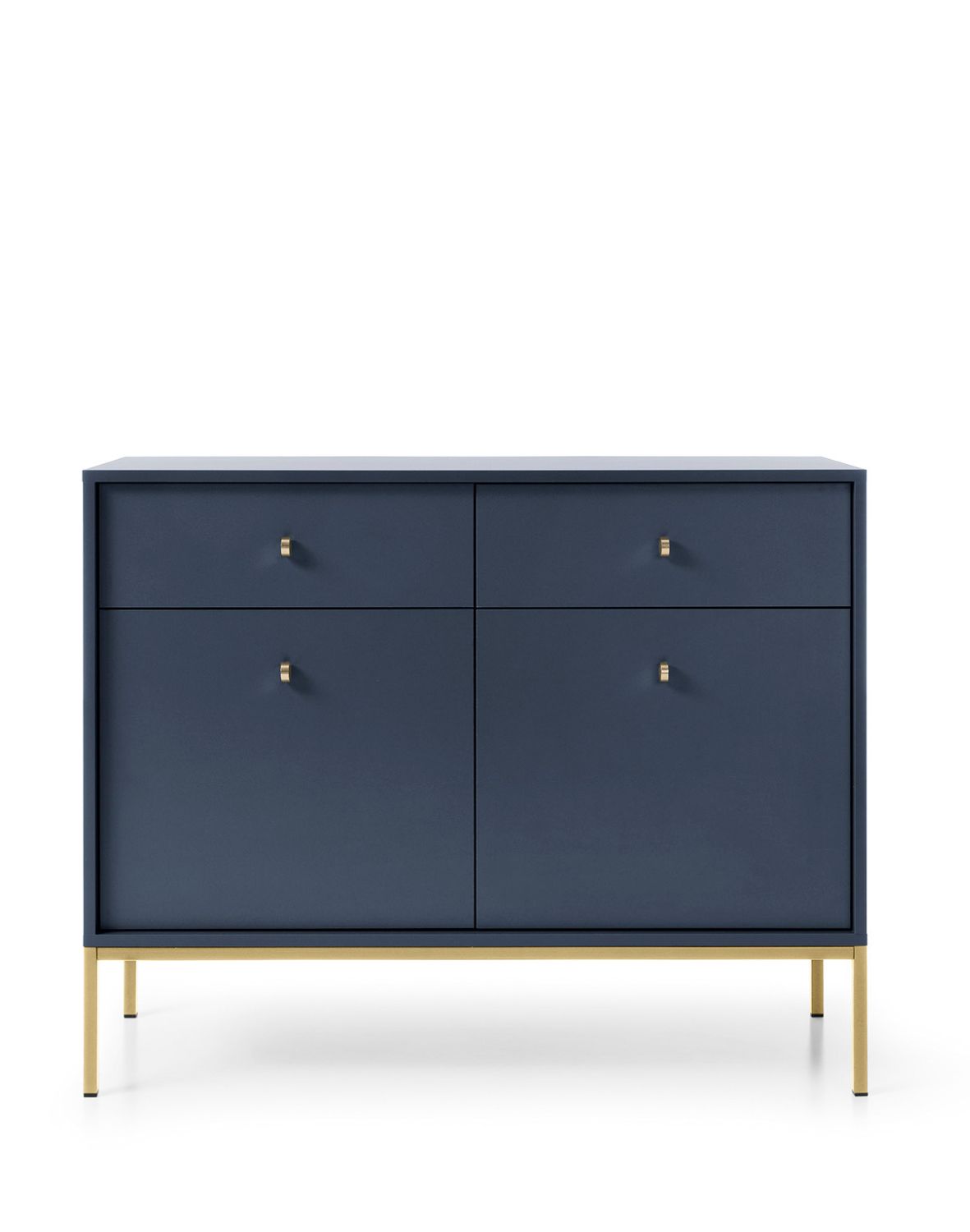 komoda mono granatowa z szufladami (mksz104), navy/gold