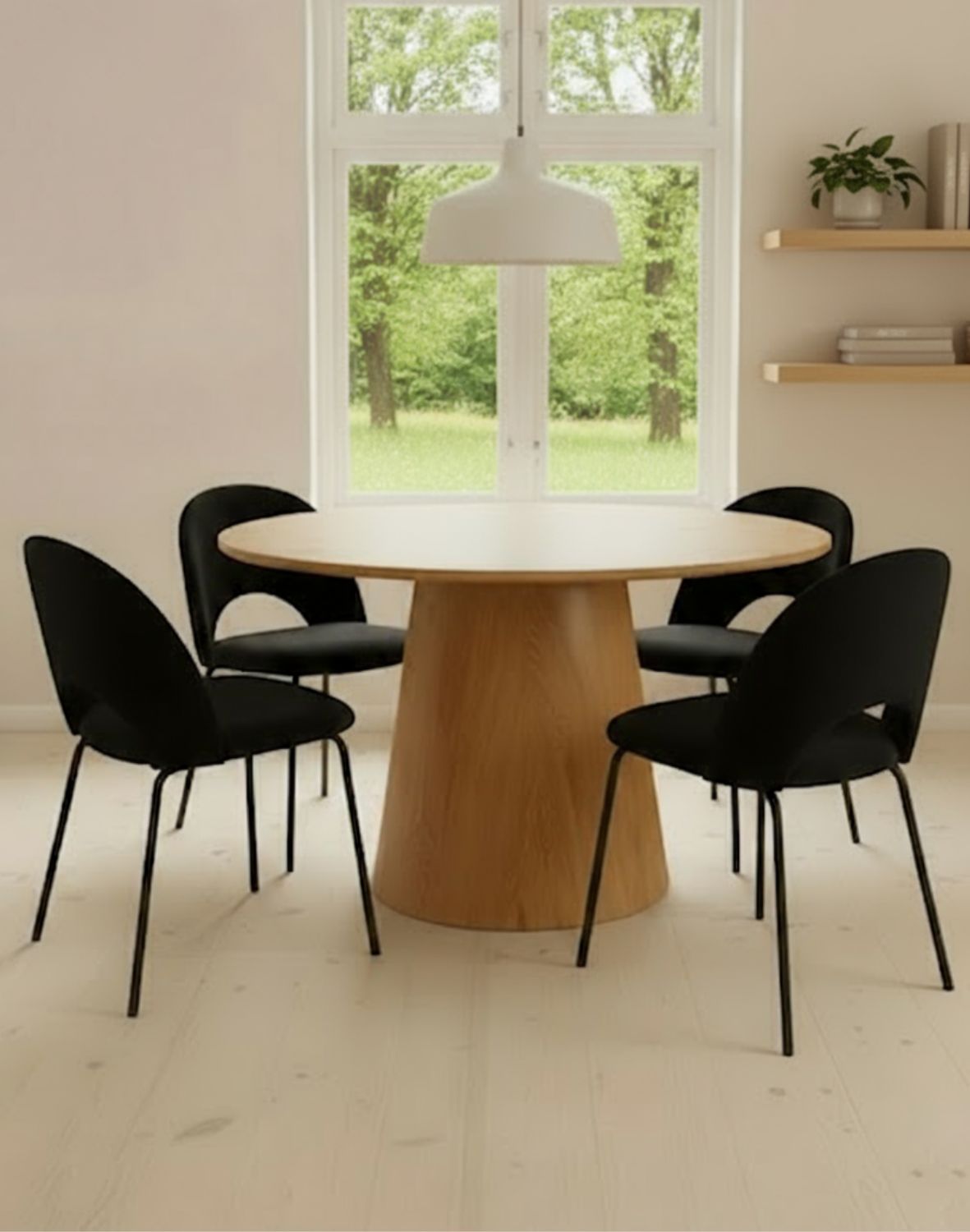 krzesło do jadalni molly black, czarny welwet (108-77)