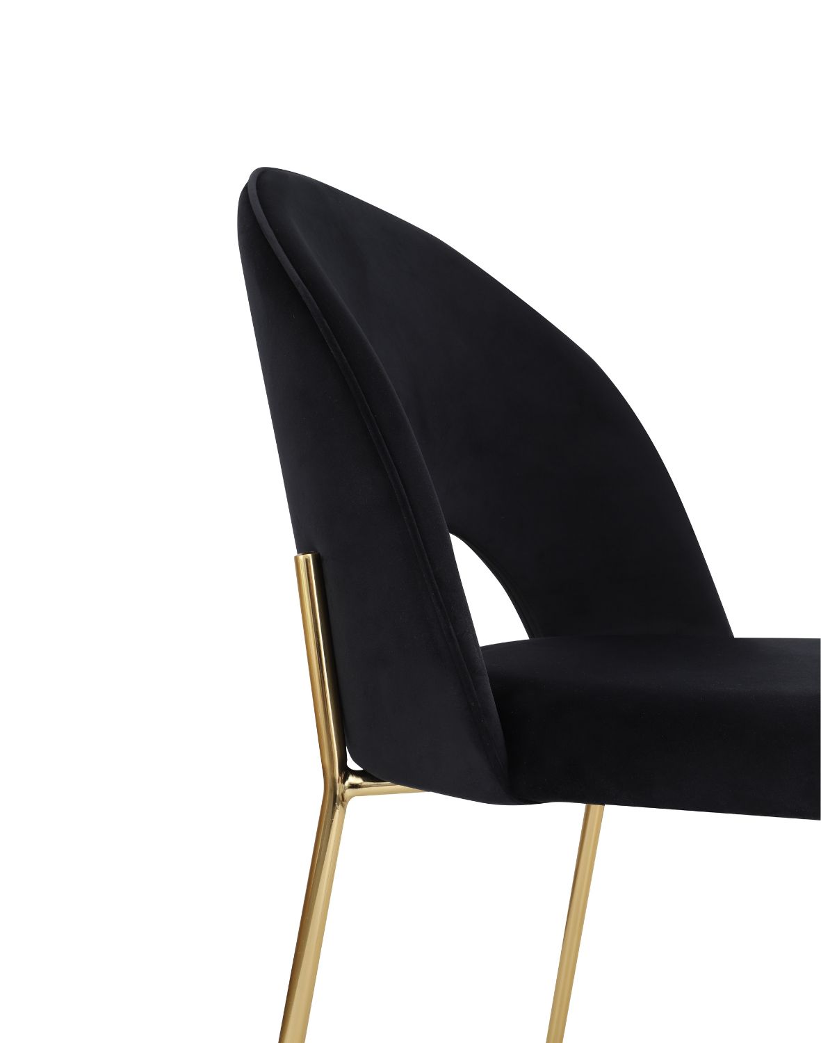 krzesło do jadalni molly gold, czarny welwet (108-77)