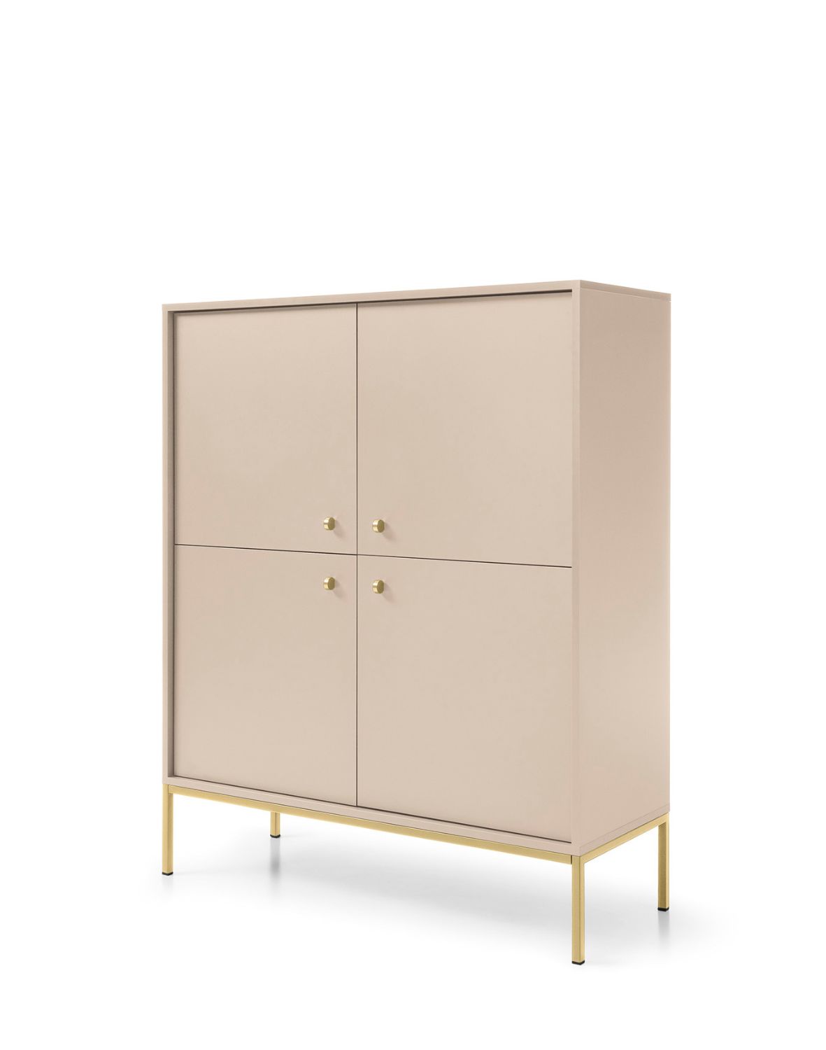 komoda mono (mk104), beżowa/złota