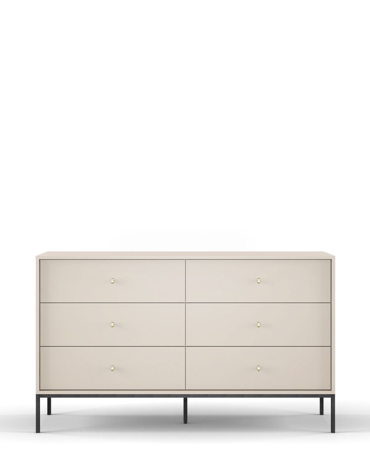 komoda mono beżowa z 6 szufladami (mks154)