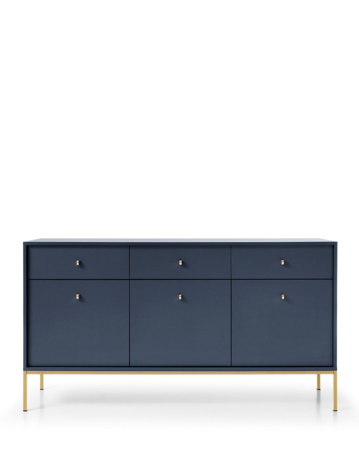 komoda mono granatowa z szufladami (mksz154), navy/gold