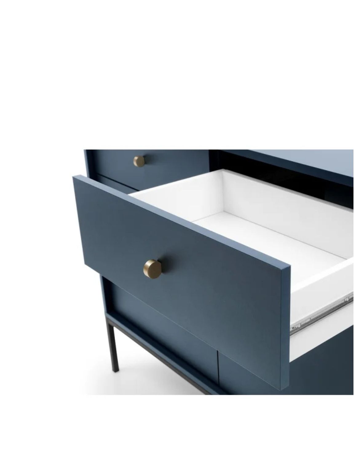 komoda mono granatowa z szufladami (mksz104), navy/black