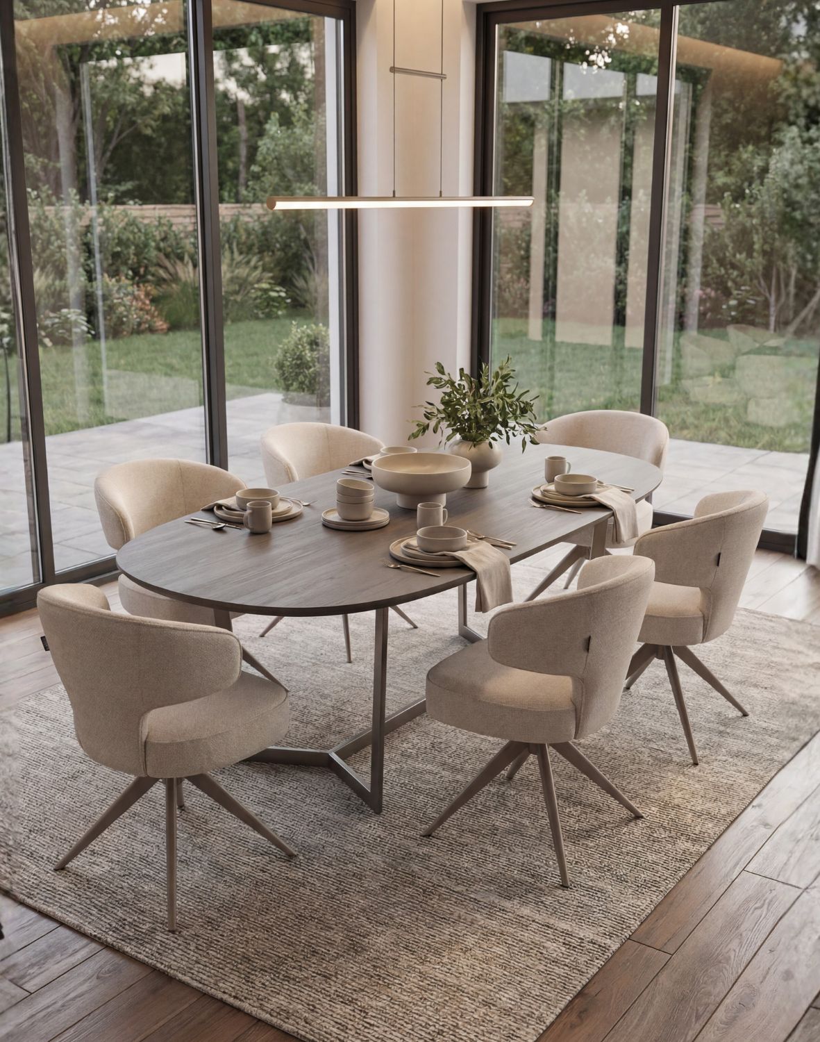krzesło nami n22, obrotowe 360° z funkcją powrotu, cashmere/beige