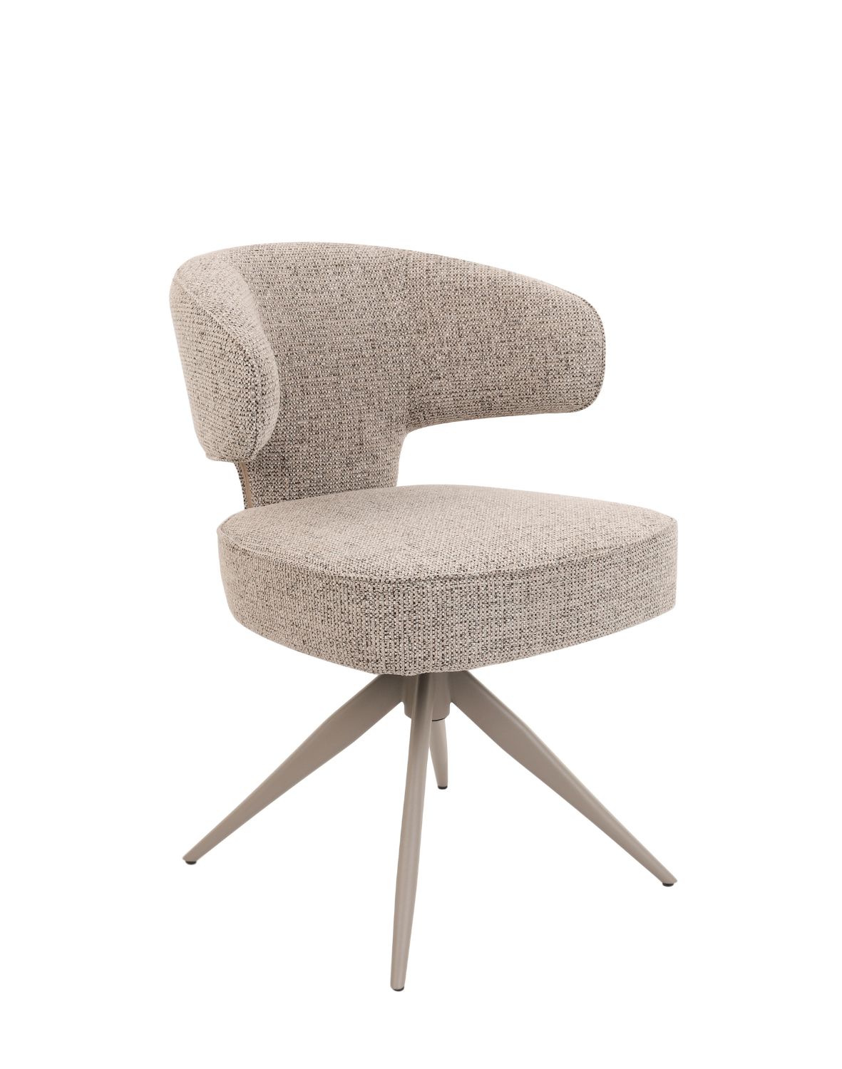 krzesło nami n33, obrotowe 360° z funkcją powrotu, cashmere/coffee