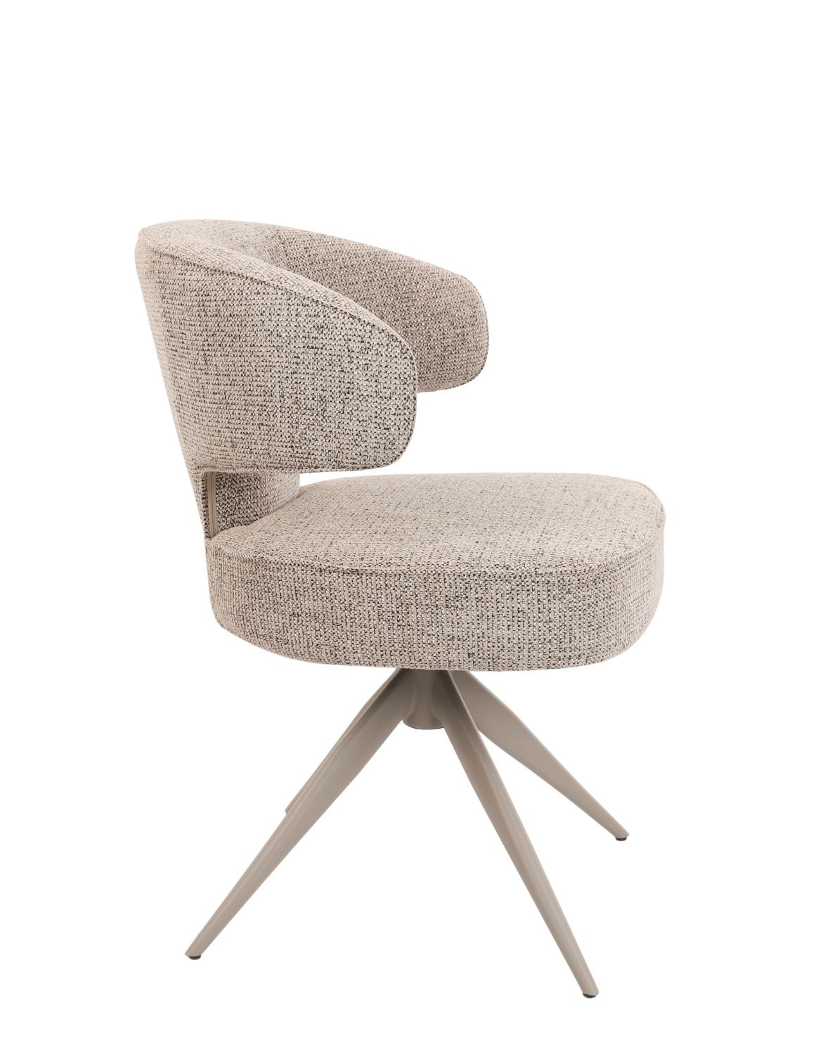 krzesło nami n33, obrotowe 360° z funkcją powrotu, cashmere/coffee